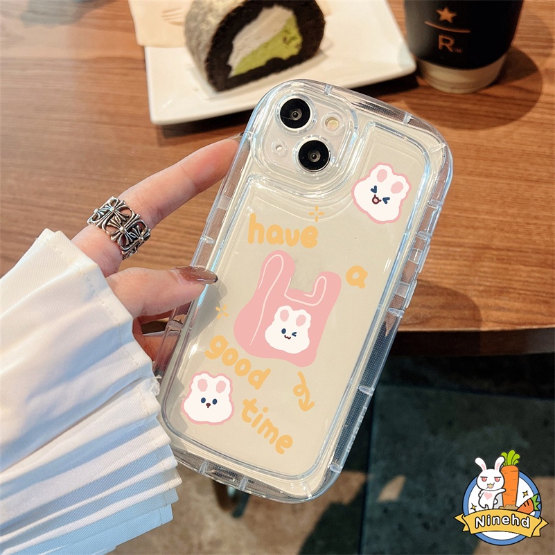 Soft Case Silikon Motif Kelinci Sabun Tahan Banting Untuk iPhone 14 13 12 11 Pro Max X Xr Xs Max 8 7 6 6s Plus SE 2020