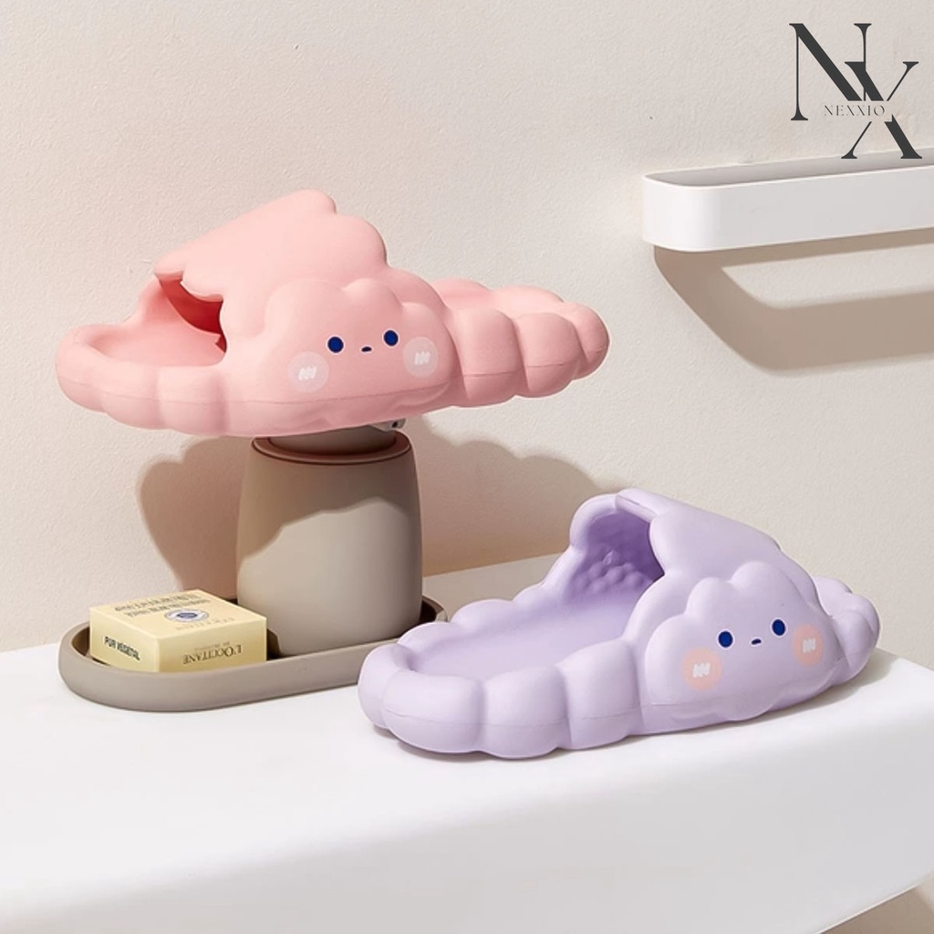 NEXXIO PROMO Sandal Wanita Selop / Sandal Awan Lucu Slip On Casual/ Sandal Jelly Korean Import Jelly Soft Slipper Anti Slip Elastic Empuk PVC