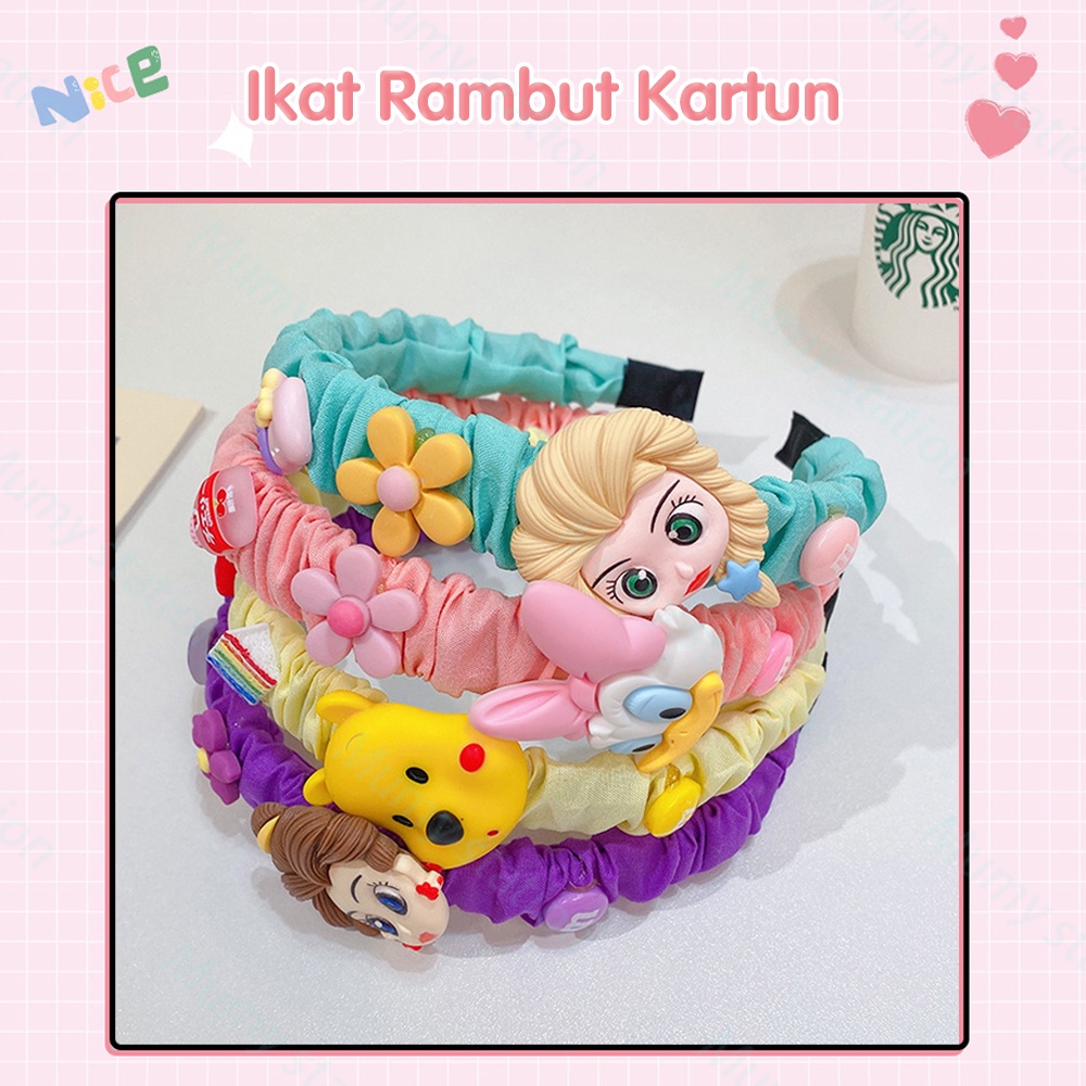 Mumystation Bando Anak Korea Karakter/headband girl/Bandana Anak Perempuan/Bando Wanita Anak