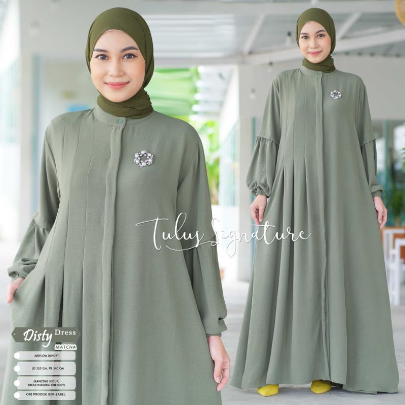 DISTY DRESS BY TULUS SIGNATURE / GAMIS MUSLIMAH LD110 / Dress polos wanita premium