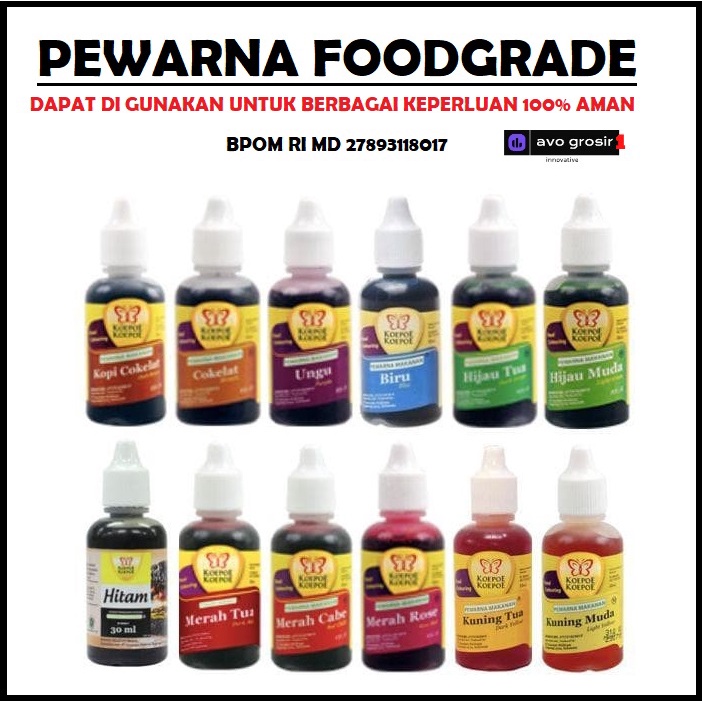 

Pewarna parfum / pewarna makanan (food grade) 100% aman