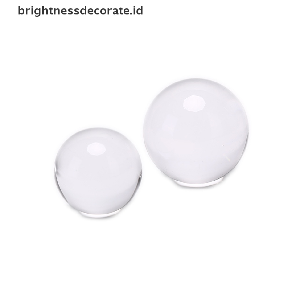 [Birth] 40/50mm Bola Kristal Kaca Bening Healing Sphere Props Fotografi Dekorasi Hadiah [ID]