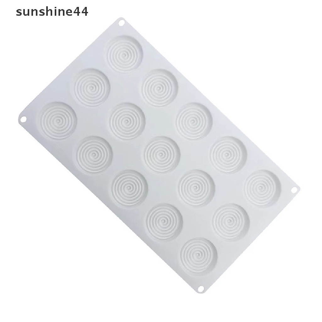 Sunshine 1Pc 12-rongga Cetakan Kue Silikon Coil Nyamuk Diy Non-Stick Baking Mould.