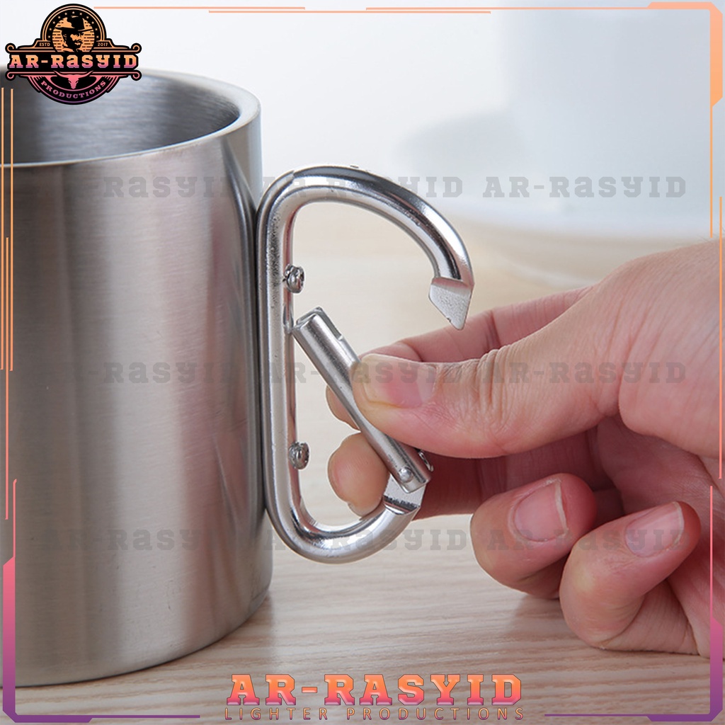 BISA COD! Cangkir Mug Kopi Carabiner Stainless Steel A04