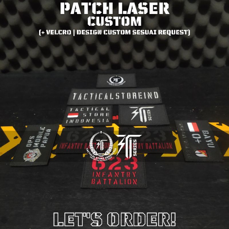 Patch Laser Tactical Custom Ukuran Panjang (Design Sesuai Request)