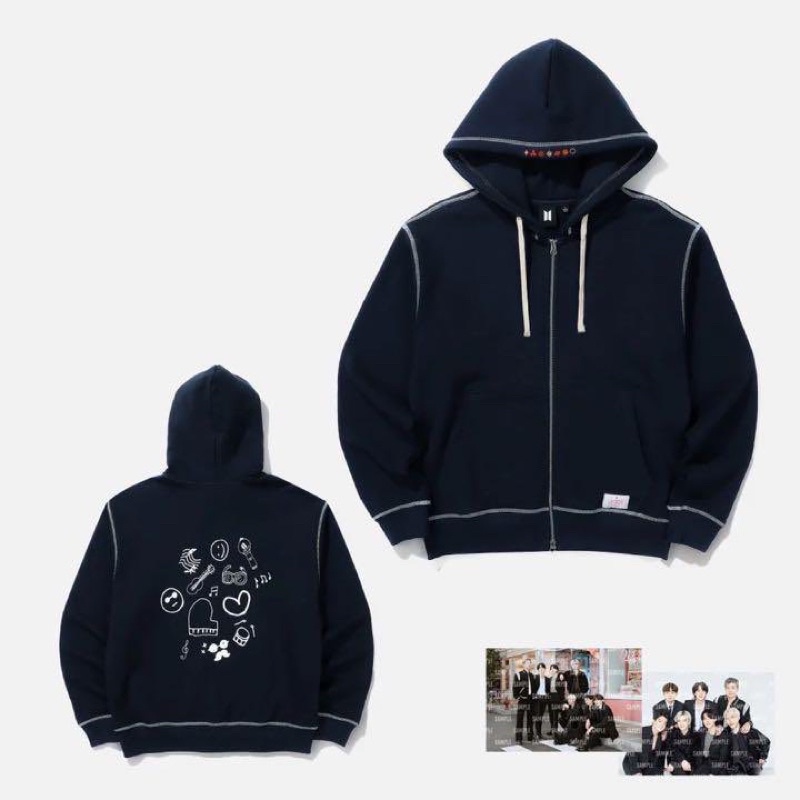 [READY] PTD ZIP UP HOODIE (NAVY) BTS || OFFICIAL