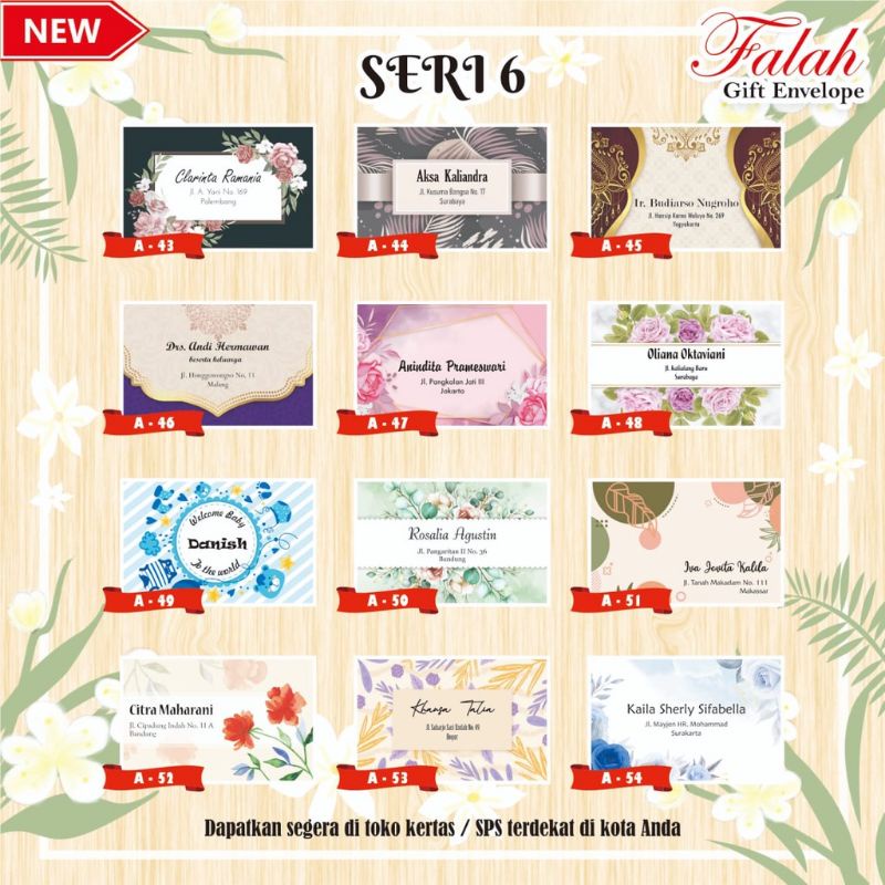 

Amplop kondangan nama ( 1 pack isi 50 pcs )