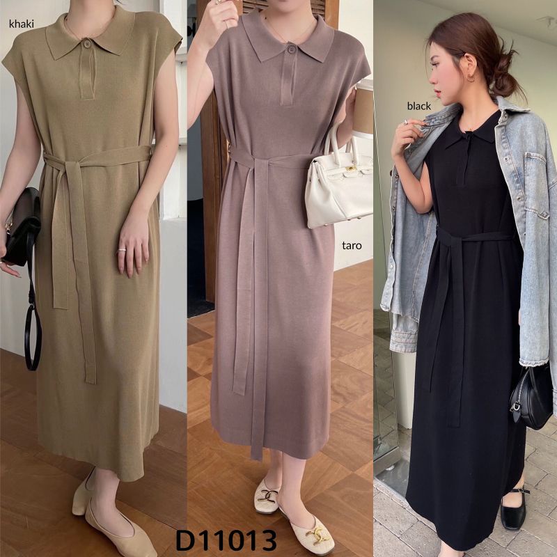 Baju midi maxi long dress inner rajut fury rib bodycon knit polos plain basic natal christmas new ye