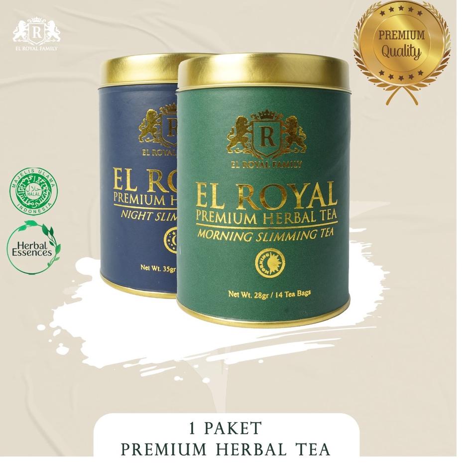 

Ready Stok El Royal Premium Herbal Tea (1 Paket) | 1 Morning Slimming Tea - 1 Night Slimming Tea