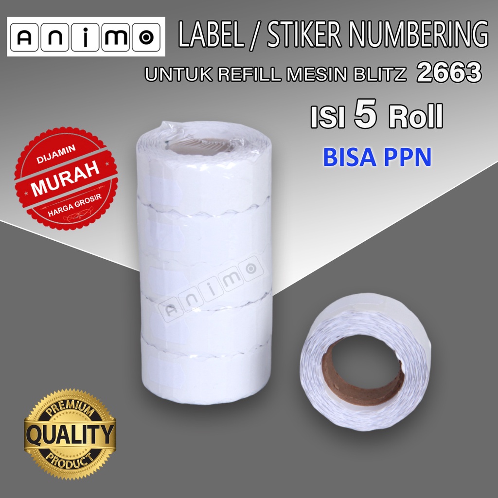 

LABEL - STICKER NUMBERING BLITZ 2663 LEM STANDAR