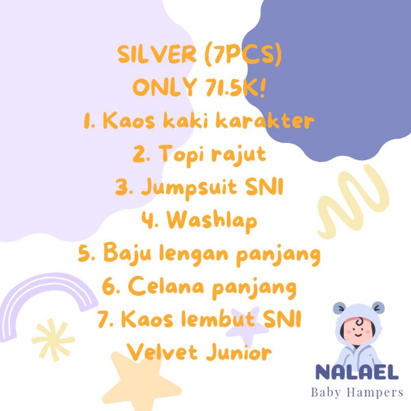 NALAEL Hampers bayi kado lahiran bagus lucu dan murah gift newborn - SILVER