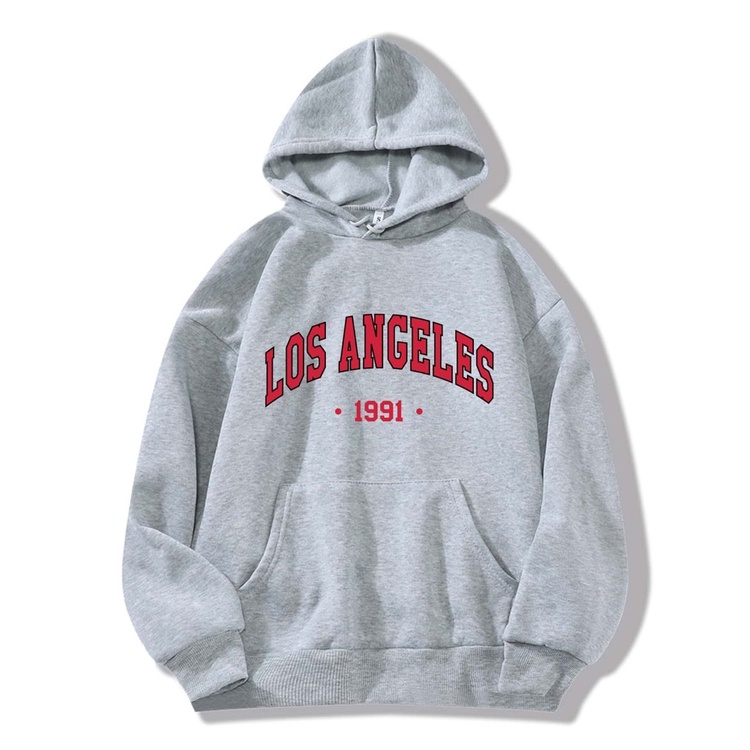 LOS ANGELES 1991 Sweater Hoodiea Trendy II LOS ANGELES 1991 Jumper Hoodie II Sweter Oblong Topi Sz M - XL ( Pria &amp; Wanita / Anak &amp; Dewasa )