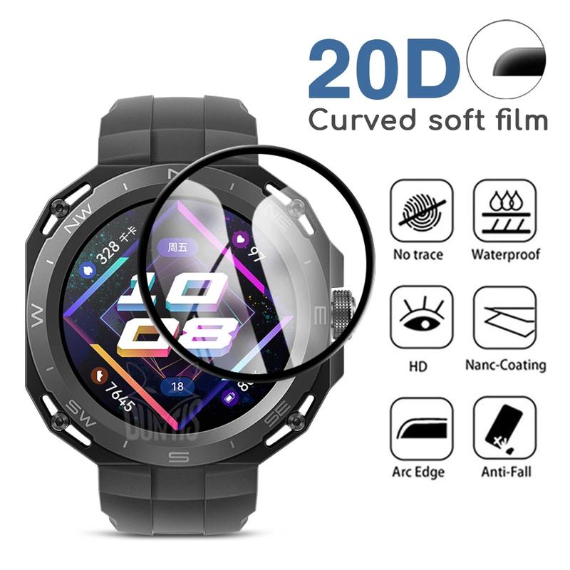 Film Pelindung 5D Untuk Huawei watch Gt3 2 Pro 2e 42mm 46mm 43mm Smart watch Soft Screen Protector for Huawei watch 3pro Fit 2d Bukan Kaca