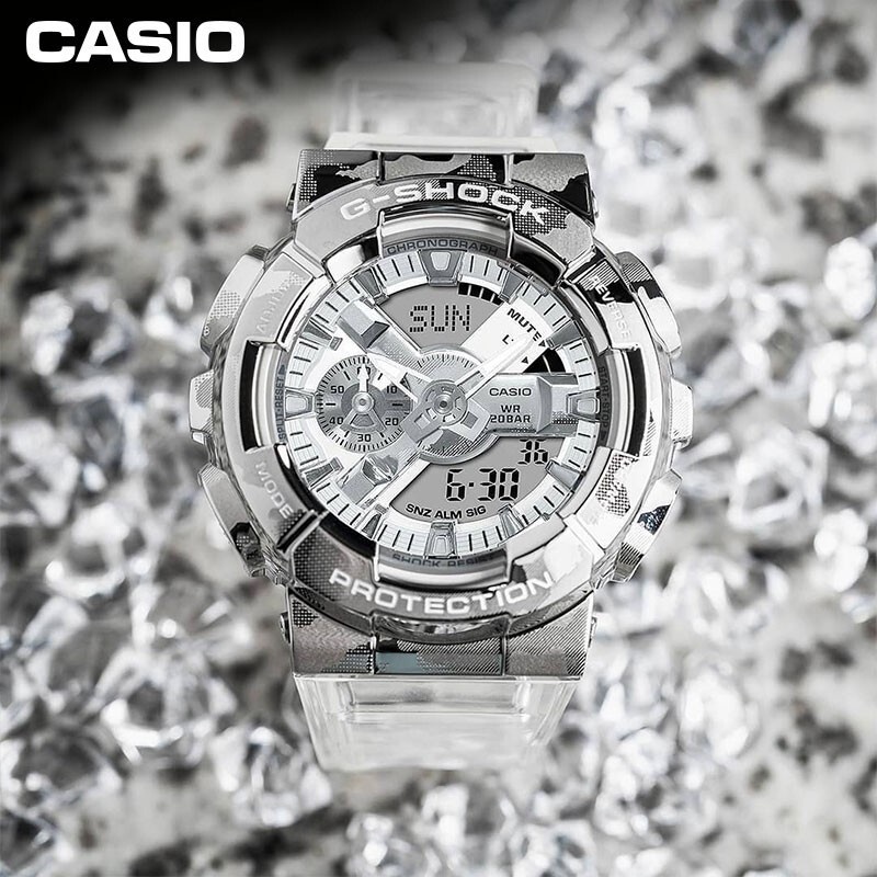 G-SHOCK Transparent Camo / Camouflage Series Waterproof Sports Watch Fashion Men's Watch GM-110SCM-1APR GM-5600SCM-1PR