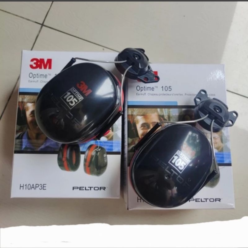 Earmuff Peltor 3M H10P3E Optime 3M 105 penutup Telinga