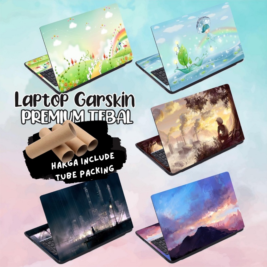 Garskin Laptop Anti Gores Watercolor Painted Lukisan Premium Full set 10 12 13 14 15 inch  Acer Lenovo Asus Macbook Dell