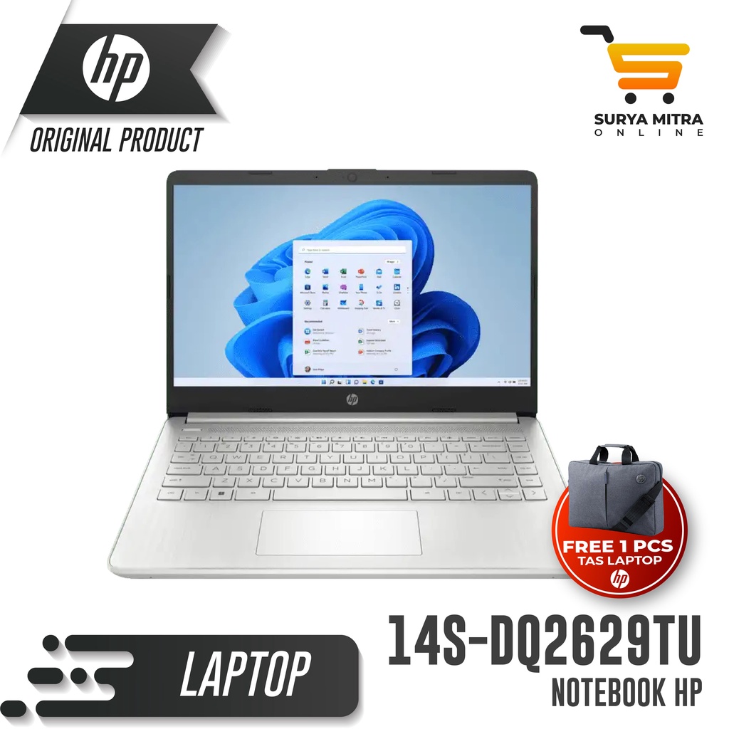 Laptop HP 14S-DQ2629TU Silver i3-1115G4 8GB 512GB-SSD Win+OHS