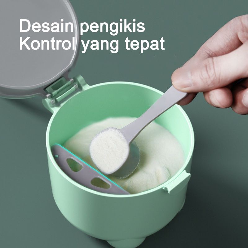 KOTAK PENYIMPAN SUSU BUBUK BENTUK BULAT BOX SUSU MULTIFUNGSI LUCU TEMPAT SUSU BUBUK MURAH