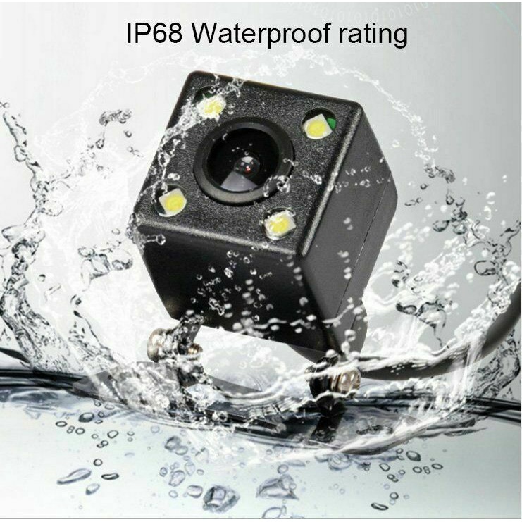 ESSGOO Kamera Mundur 4 LED Night Vision Car Rear View Reverse Backup HD Waterproof CCD Camera