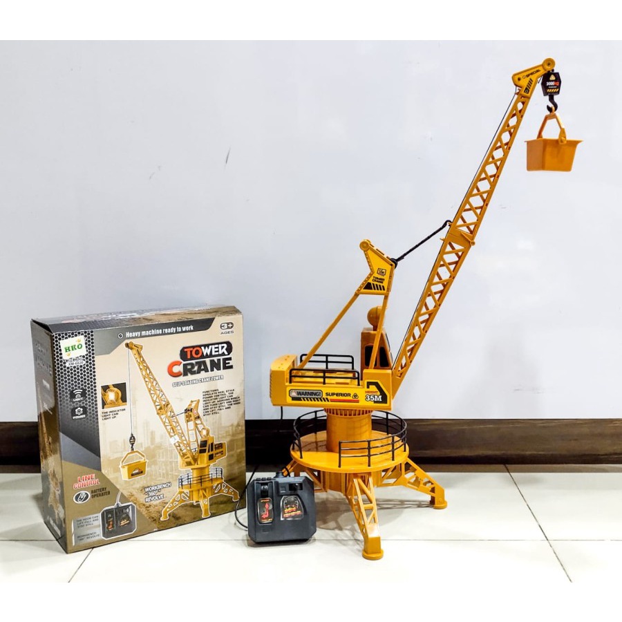 Mainan Anak Rc Tower Crane Alat Berat