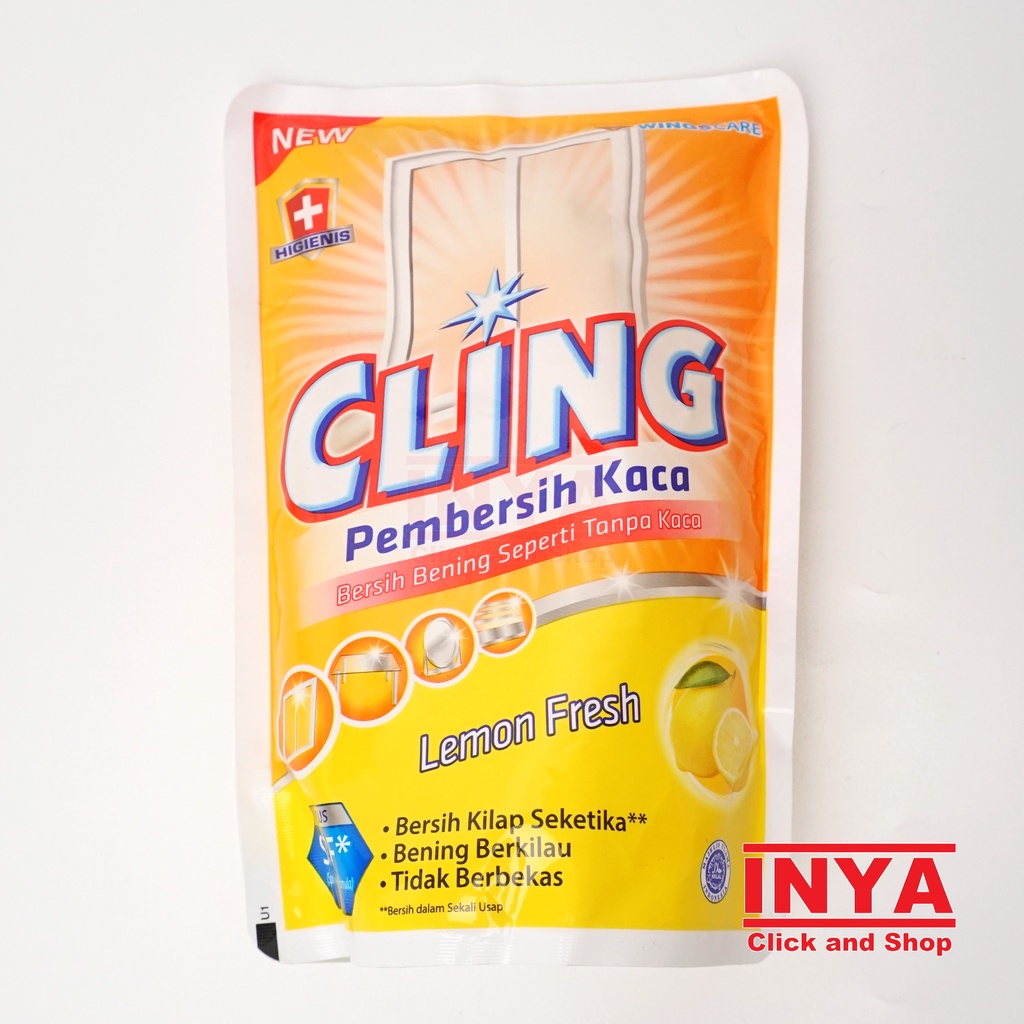 CLING PEMBERSIH KACA LEMON FRESH 425ml REFILL - Jendela &amp; Cermin