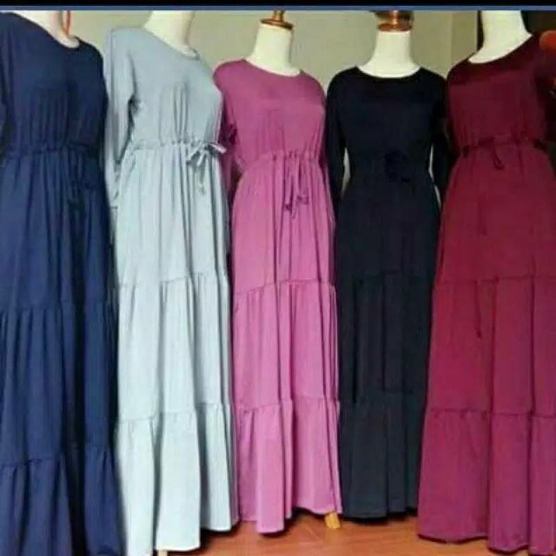 Gamis jersey canda susun jumbo busui