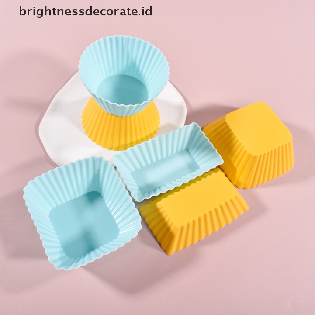 [Birth] 1pcs/set Cetakan Cangkir Kue Silikon 3D Bulat Persegi Bentuk Hati Cake Cup Muffin Cupcake Dapur Bakeware Maker DIY Alat Dekorasi Kue [ID]