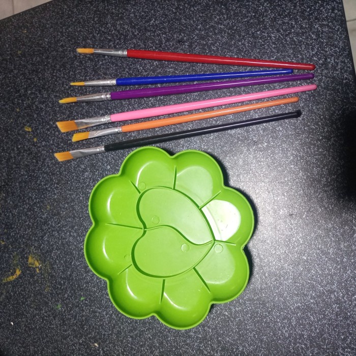 

Kulu Paket Kuas Lukis 6Buah + Bak Cat Lukis