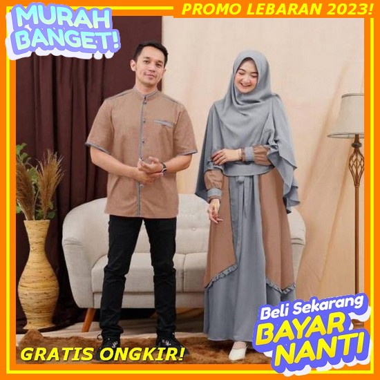 Ready Stock - Baju Tenun Couple - Madam White Grey Ntt - Baju Lebaran - Dress Tenun - Gamis - Outer 