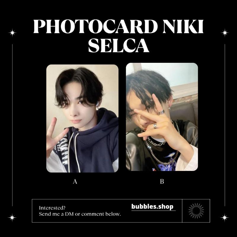 PHOTOCARD UNOFFICIAL NIKI ENHYPEN SELCA