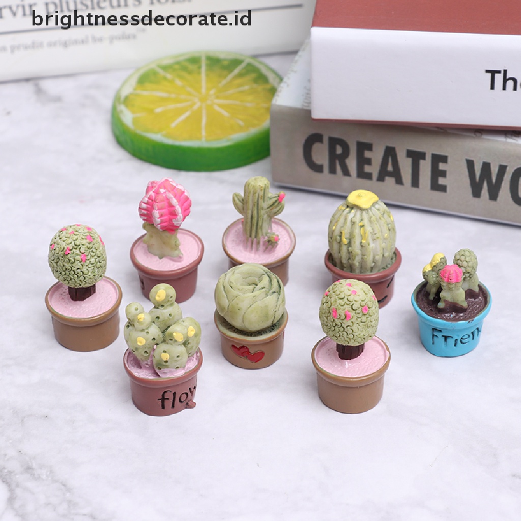 [Birth] 5pcs Miniatur Dalam Pot Untuk Dekorasi Furniture Rumah Boneka Home [ID]