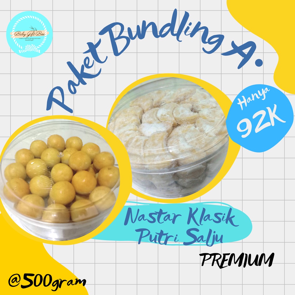 

(BUNDLING KUE KERING) FRESH NASTAR KLASIK + PUTRI SALJU @500gram