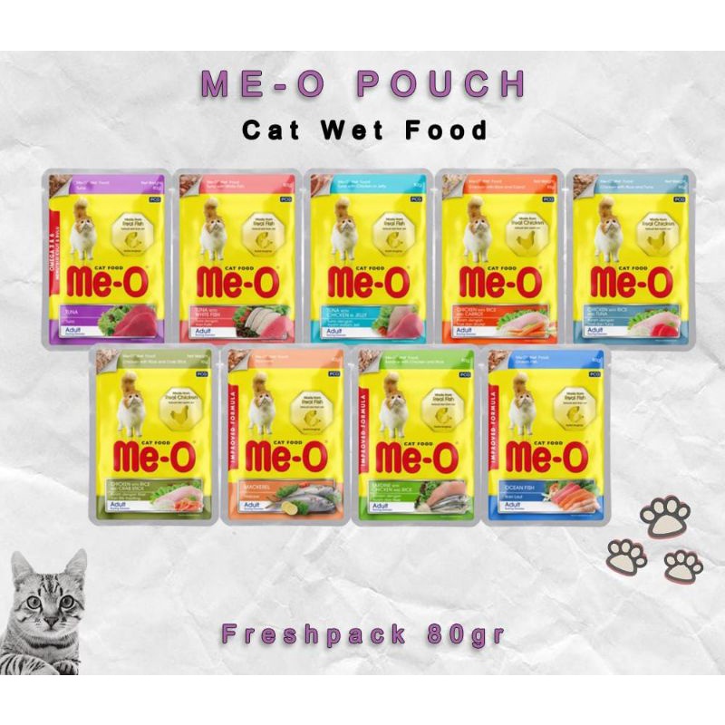 Me-O Meo MEO Wetfood Makanan Basah Kucing dan Hewal lain