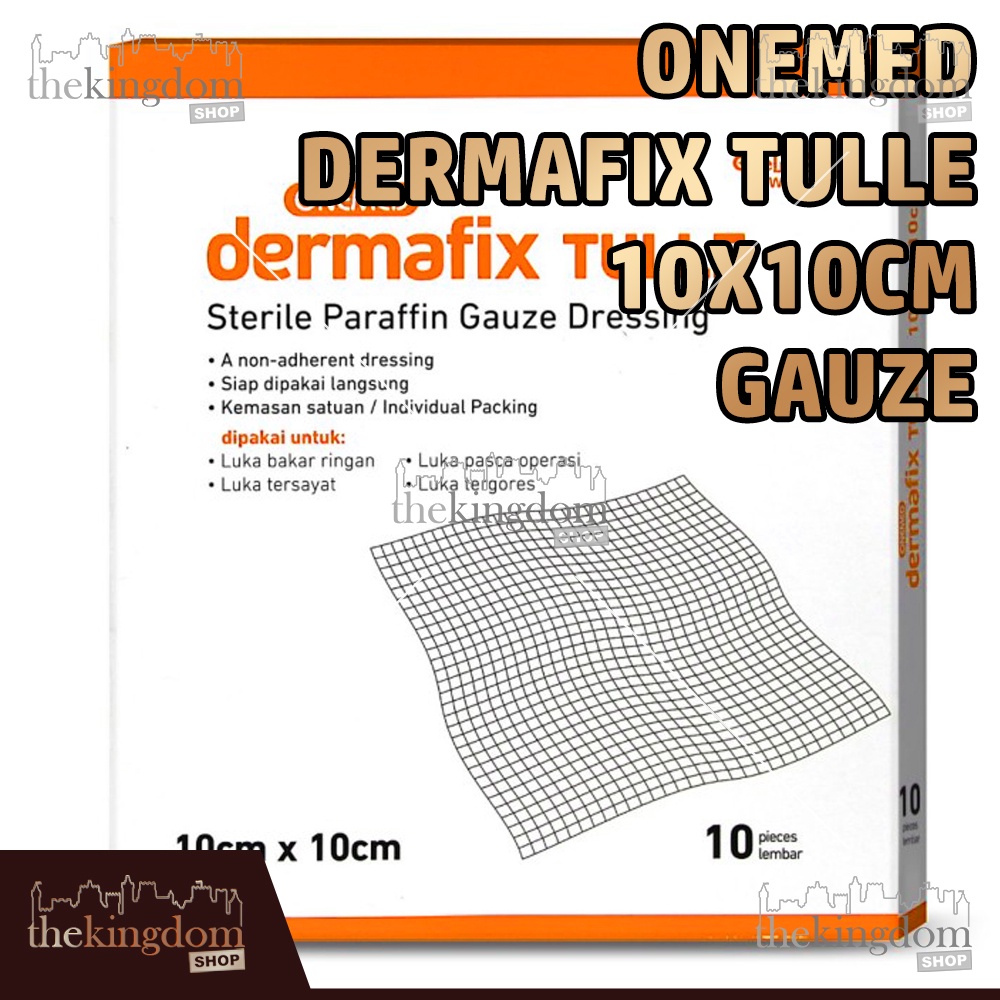 Jual Onemed Dermafix Tulle 10x10cm Sterile Paraffin Gauze Dressing