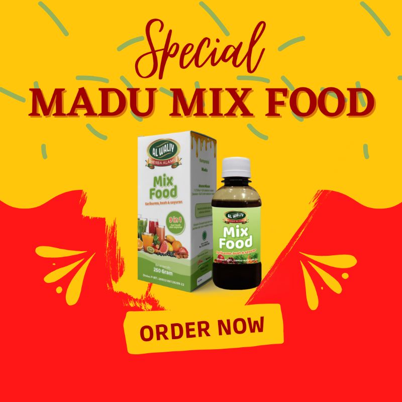 

Madu Mix Food Al Wali | Sarikurma Buah & Sayuran 100% Original 250gr