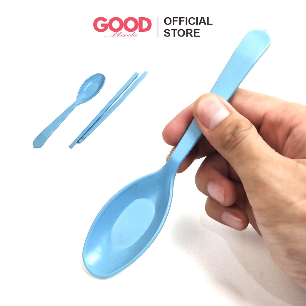 GOOD MADE - Sendok Set Garpu Sumpit Travel Plastik Souvenir | COD
