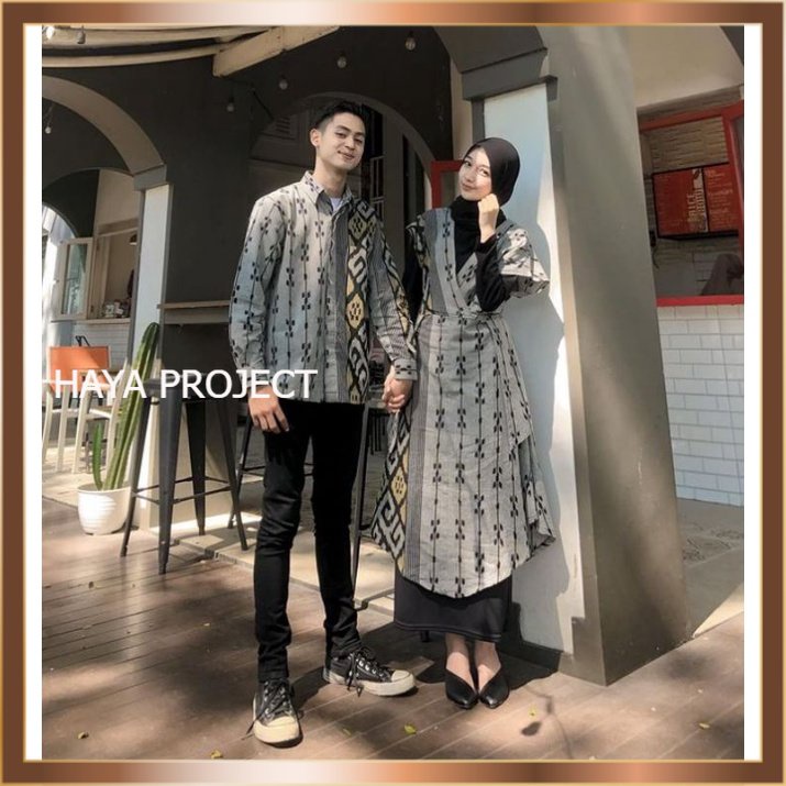 Couple Tenun - Baju Tenun Couple - Dress Kondangan - Couple Tenun - Batik Batik Couple Couple - Dres