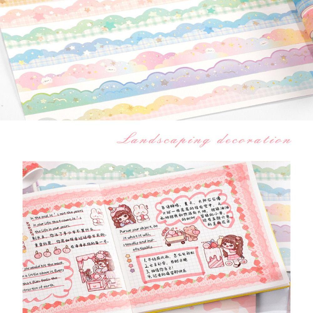 R-flower 10Rolls/Set Washi Tape Lucu Segar Sastra Scrapbooking Gadis Hati Sedikit Segar Kreatif Alat Tulis DIY Bahan