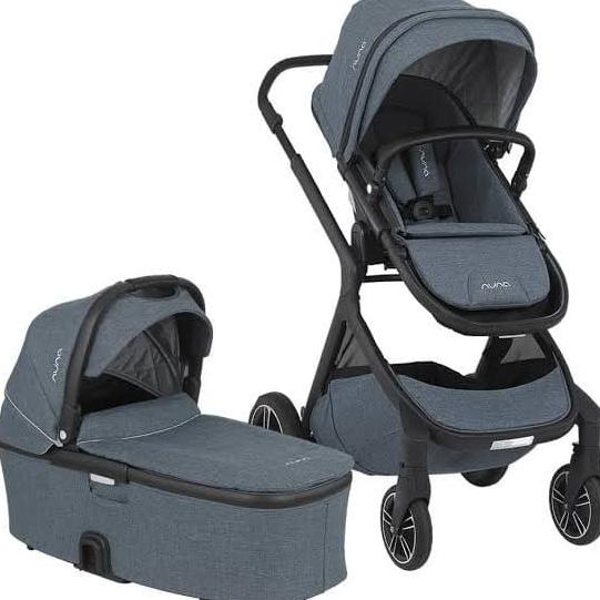 Bundle Stroller Nuna Demi Grow + Basinet (Aspen,Caviar,Frost)