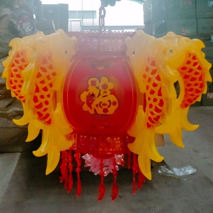 Lampion Putar Ikan Lampion Putar Listrik Fu Dekorasi Imlek Lampu Murah Ornamen Imlek Grosir Harga Termurah