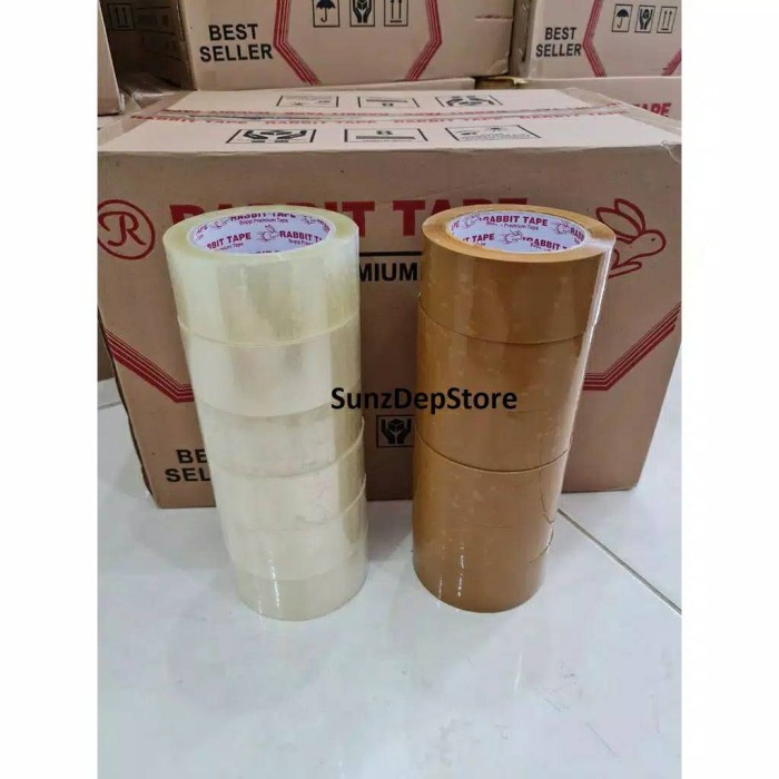 

Selotip Lakban 2 Inch X 100 Yard / Lakban 45Mm 100Yard 2Inch / 1 Slot 6 Roll