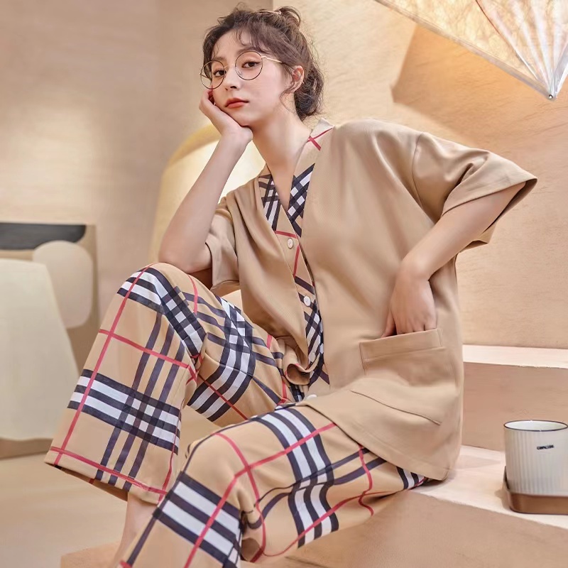 BAJU TIDUR PIYAMA CP PP IMPORT WANITA LENGAN PENDEK CELANA PANJANG KEMEJA MASA KINI