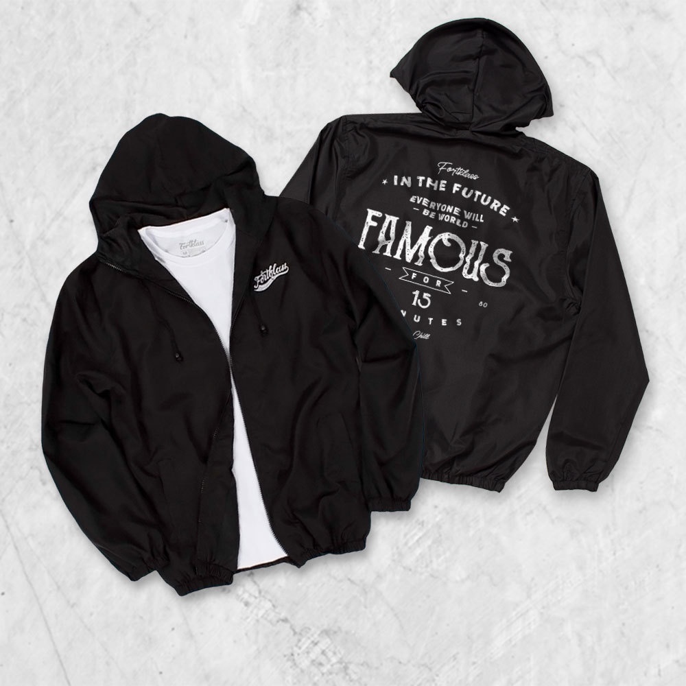 FORTGLASS Windbreaker FAMOUS Outerwear Unisex Windbreaker Jaket Pria