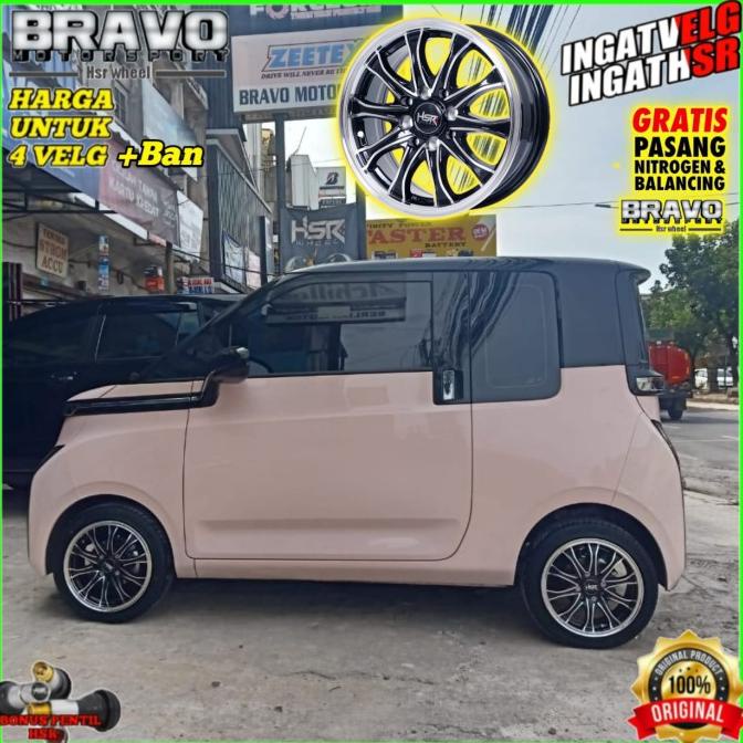 PAKET VELG & BAN MOBIL WULING AIR EV RING 14 VELG R14 HSR SERIRIT BMF