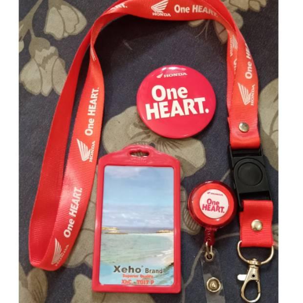 

[TFB44] paket lengkap Tali id card Honda ( one heart ) ecer dan grosir 35