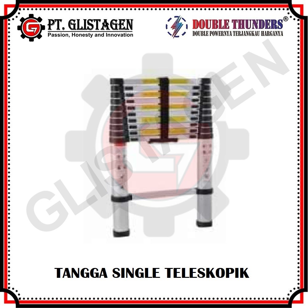 TANGGA LIPAT ALUMINIUM TELESKOPIK 3.2M / TANGGA Single Telescopic 3.2M