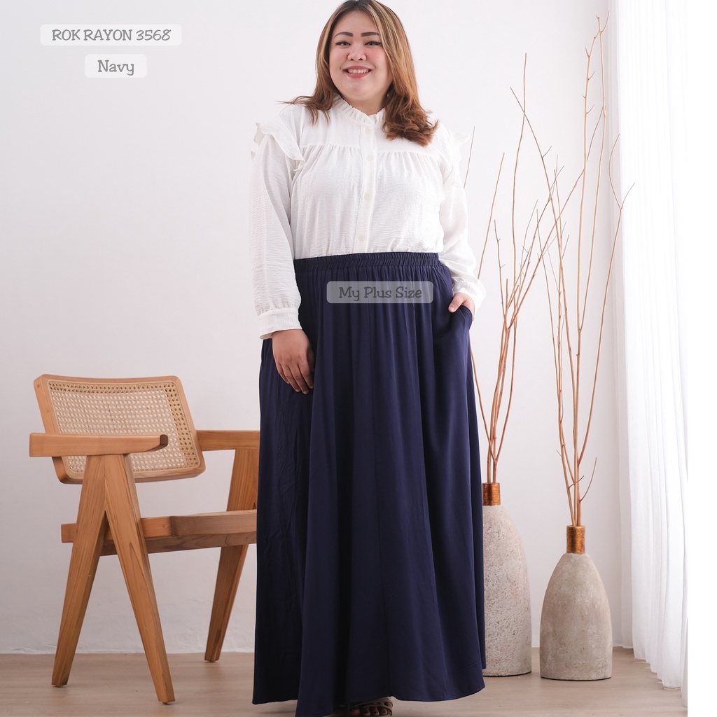 Rok Payung Super Jumbo Wanita 3568, 3XL &amp; 5XL