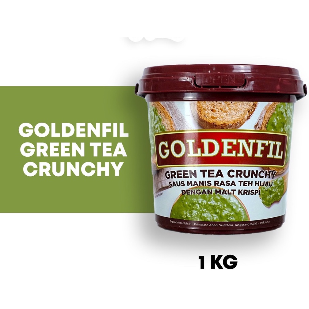 

Goldenfil greentea crunchy 1kg Selai Greentea Kriuk