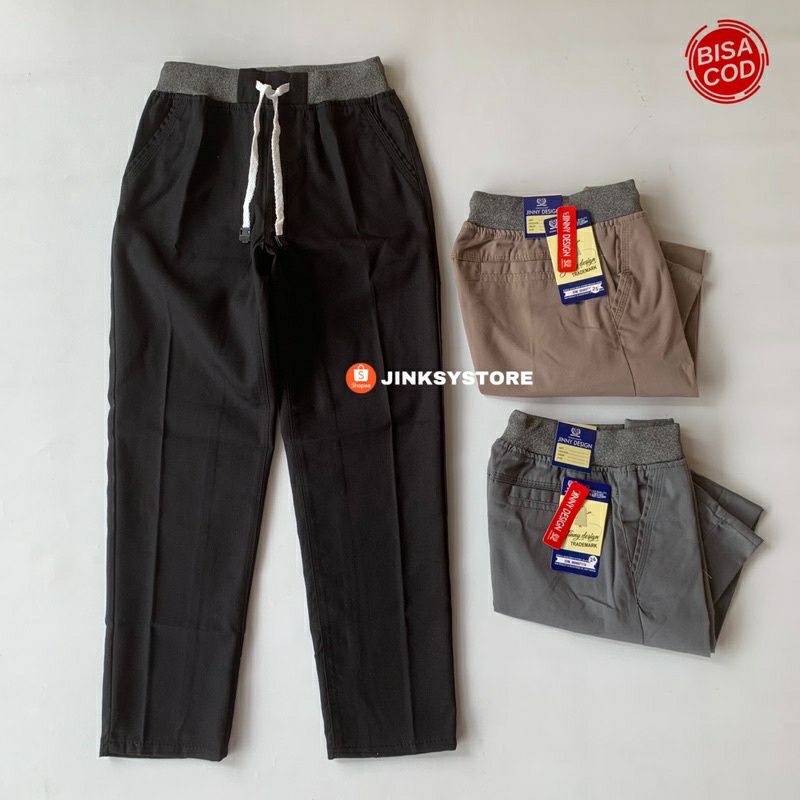 Celana Chino anak panjang usia 1-12 tahun cowok cewek UNISEX Bahan Katun twill combat Stretch melar elastis