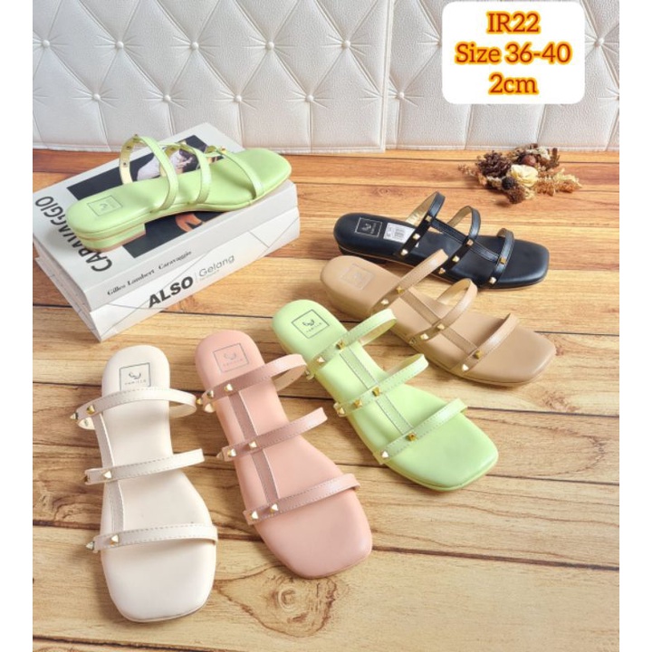 ABBUSHOES IR 22 sendal hak tahu mamaricha 2cm